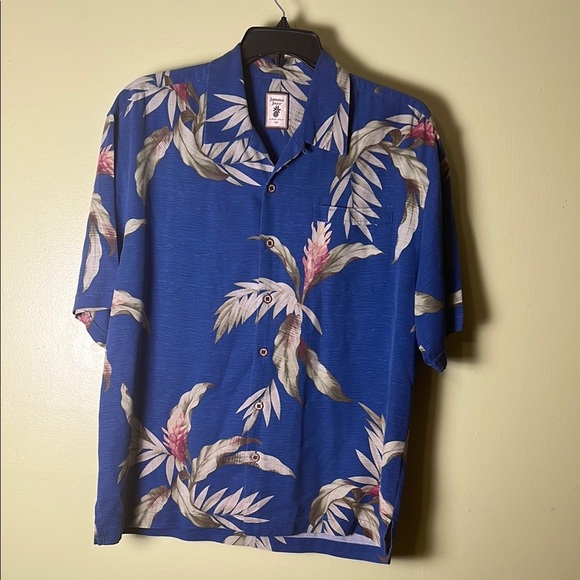 Jamaican jazz authentic island style Blue Casual Button Down Shirt - Picture 1 of 6